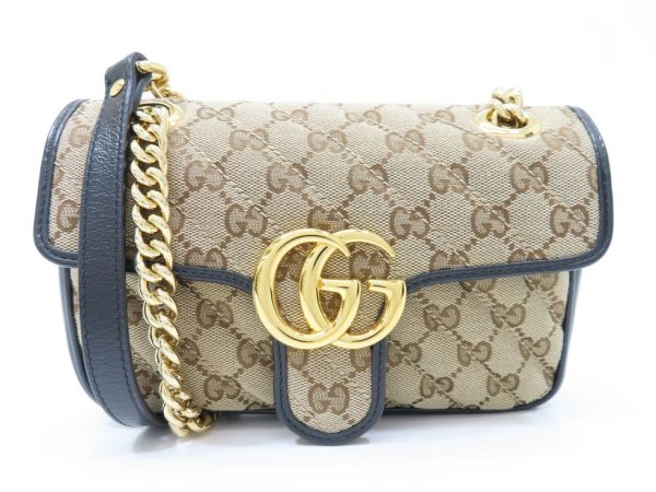 4231102504 Gucci Calf Black Guccisima Chain Shoulder Bag