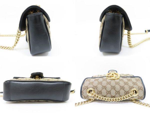 4231102504 03 Gucci Calf Black Guccisima Chain Shoulder Bag