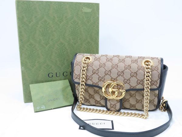 4231102504 12 Gucci Calf Black Guccisima Chain Shoulder Bag