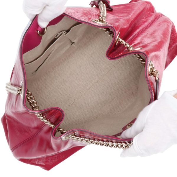 43677 5 Gucci Soho Enamel Bag Pink