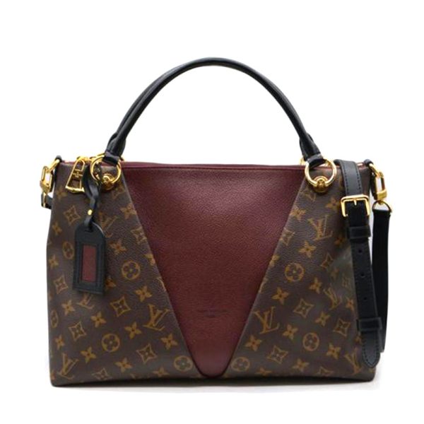 44198 1 Louis Vuitton MM Monogram Tote Bag Bordeaux