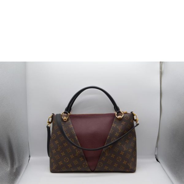 44198 2 Louis Vuitton MM Monogram Tote Bag Bordeaux