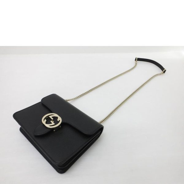 45663 3 Gucci Interlocking G Chain Calf Shoulder Bag