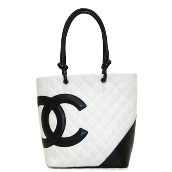 46189 1 Chanel Cambon Line Medium Tote Black