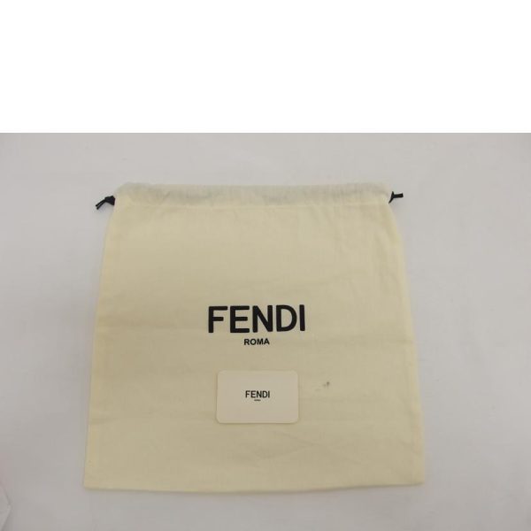 46463 8 Fendi Leather Logo Pochette Box Type Shoulder Bag Yellow