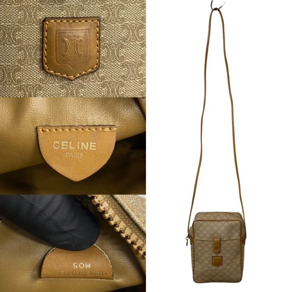 468k241570078 4 Celine Vintage Macadam Blason Leather Mini Shoulder Bag