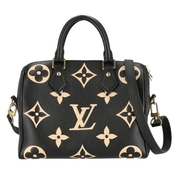 47260 1 Louis Vuitton Speedy Bandouliere 25 Bicolor Monogram Empreinte Bag