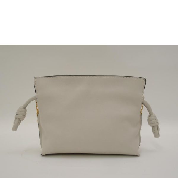 47775 2 Loewe Flamenco Clutch Nano Soft White Napa Calf Bag