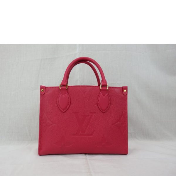 47929 2 Louis Vutton On The Go PM Empriente Freesia Bag Pink