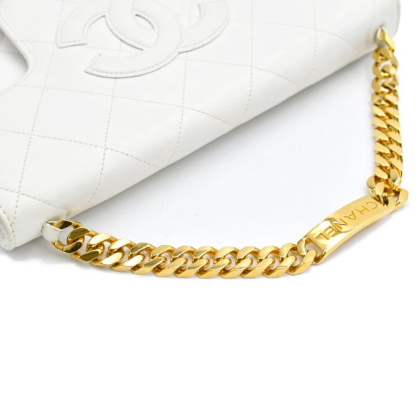 4823e260009 6 Chanel Matelasse Lambskin Chain Handbag White