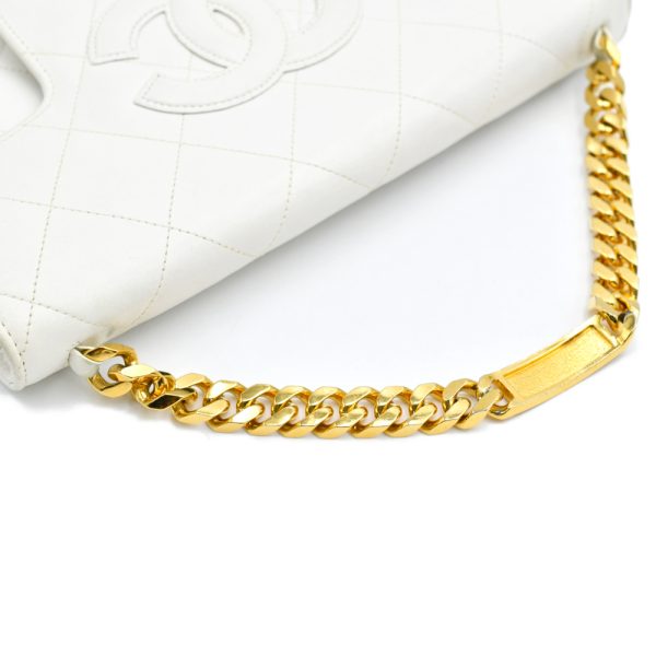 4823e260009 8 Chanel Matelasse Lambskin Chain Handbag White