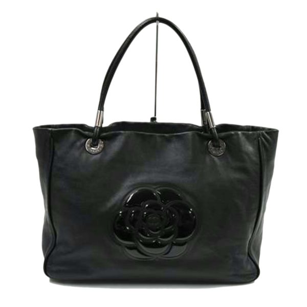 48567 1 Chanel Camellia Tote Bag Black