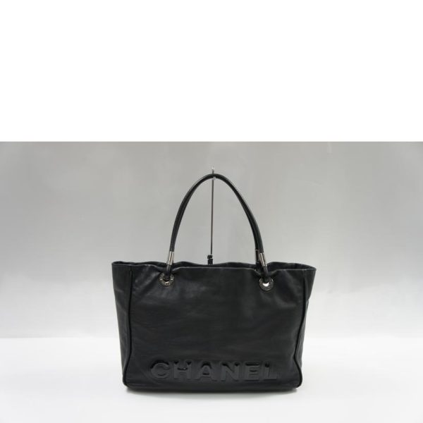 48567 2 Chanel Camellia Tote Bag Black