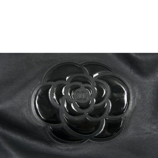 48567 7 Chanel Camellia Tote Bag Black