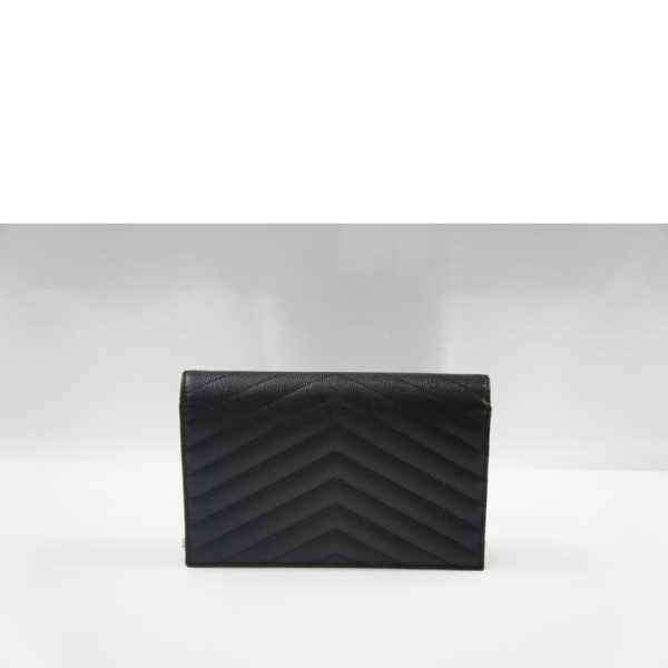 48847 2 Saint Laurent Monogram Chain Wallet Black