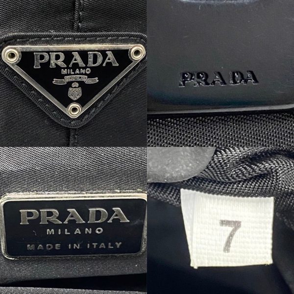 492a242721527 4 Prada Triangle Logo Nylon Handbag Mini Tote Black