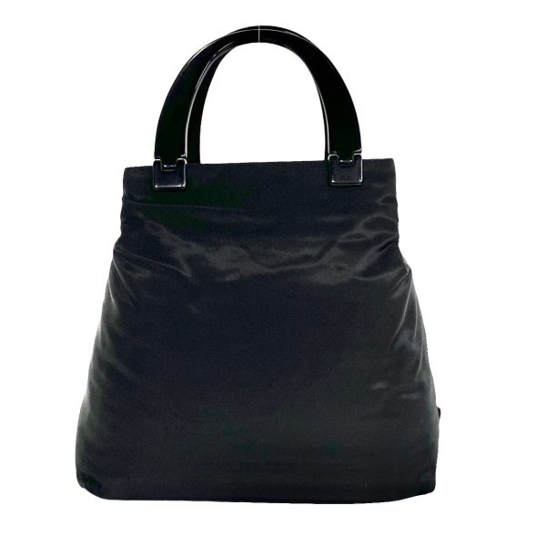 492a242721527 5 Prada Triangle Logo Nylon Handbag Mini Tote Black