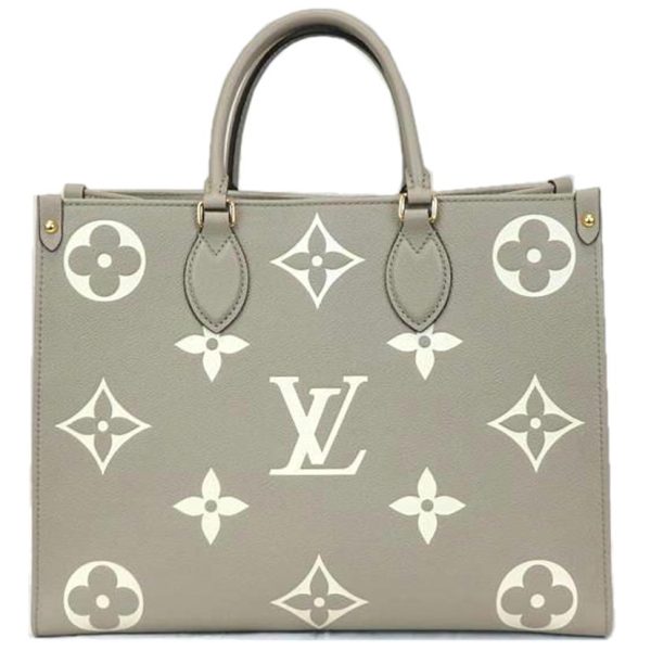 49985 1 Louis Vuitton On the Go MM Turtleneck Handbag Crème