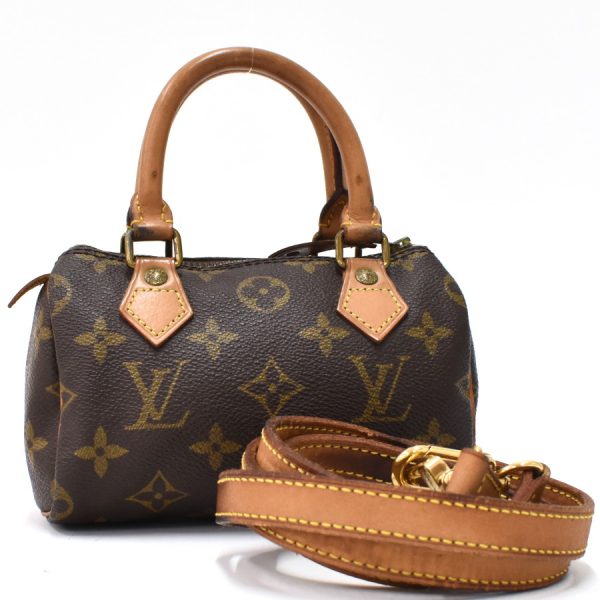 binary comment Louis Vuitton Mini Speedy 2way Shoulder Bag Monogram Brown