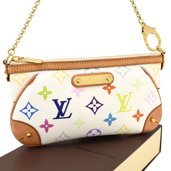 5000026884100114 1 Louis Vuitton Multicolor Pochette Mira MM Chain Bag Monogram Multicolor Bronze