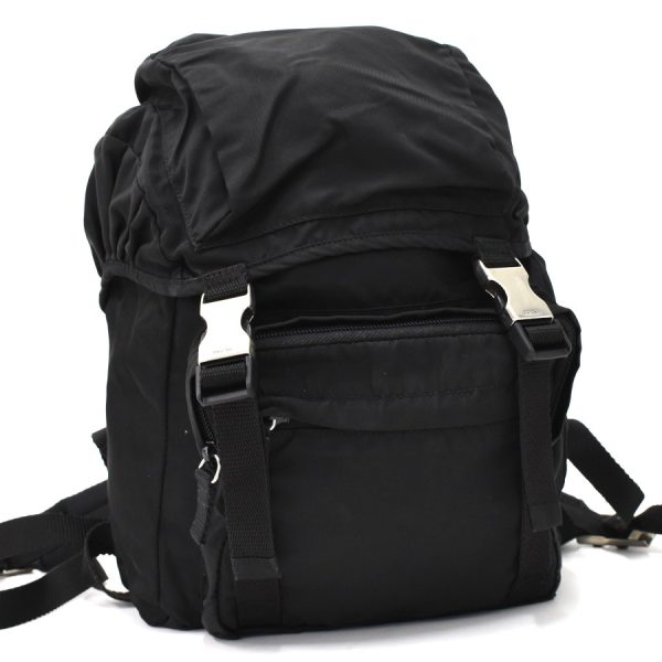 binary comment Prada Mini Rucksack Nylon Black