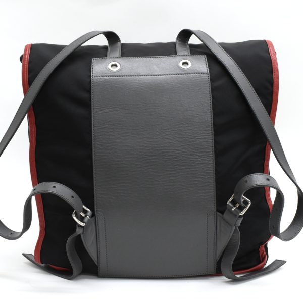 5000105884103225 3 Prada Oversize Nylon Leather Backpack Black