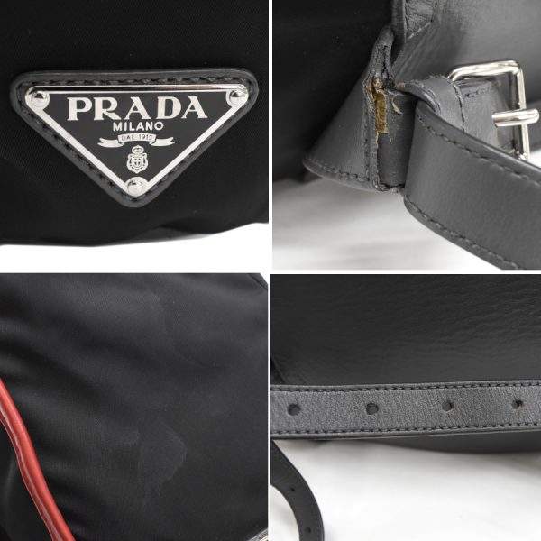 5000105884103225 9 Prada Oversize Nylon Leather Backpack Black