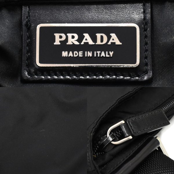 5000105884103325 9 Prada Shoulder Bag Crossbody Triangular Plate Triangle Logo Nylon Black