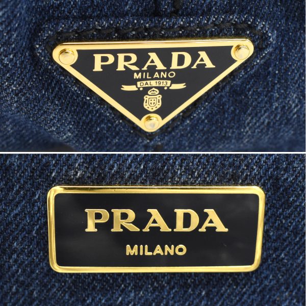 5000105884103343 9 Prada Canapa Mini 2Way Handbag Shoulder Triangle Plate Blue