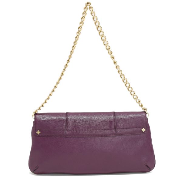 5002235884109087 3 MCM 2way Chain Shoulder Bag Leather Purple