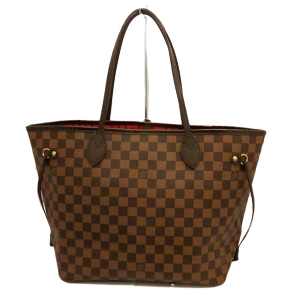 50138 1 Louis Vuitton Neverfull Mm Damin Leather Handbag Brown