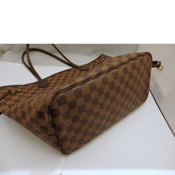 50138 4 Louis Vuitton Neverfull Mm Damin Leather Handbag Brown