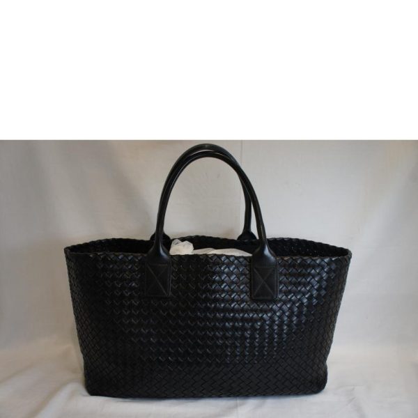 50156 2 Bottega Veneta GM Leather Hand Bag Black