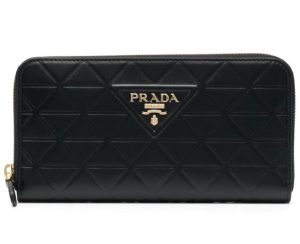 5061 Prada Triangle Logo Plate One Shoulder Bag Black Nylon Leather