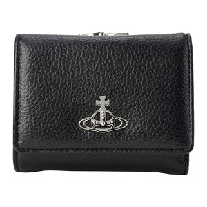 51010018s000dn403 1 Vivienne Westwood Trifold Wallet Vegan Grain Black