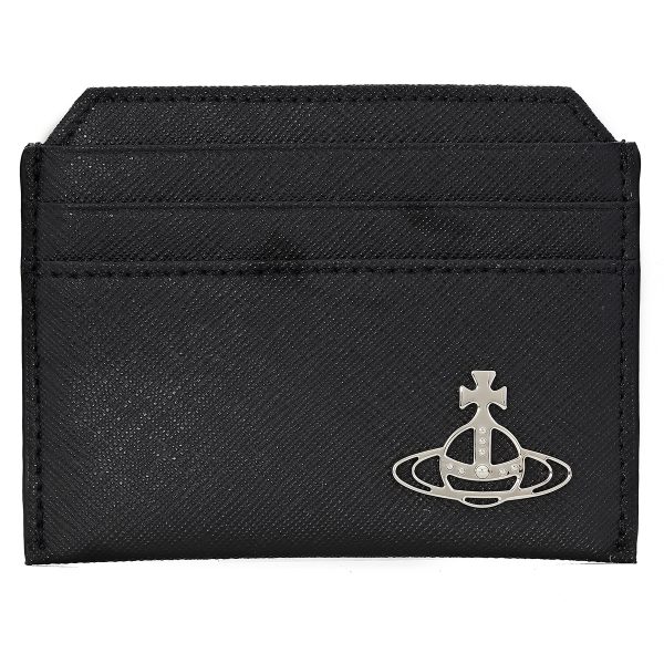 51110022l001nn402 1 Vivienne Westwood Card Case Saffiano Black