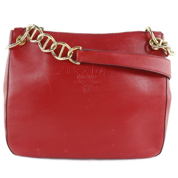 51170586 1 Prada Calf Leather Shoulder Bag B Rank Red