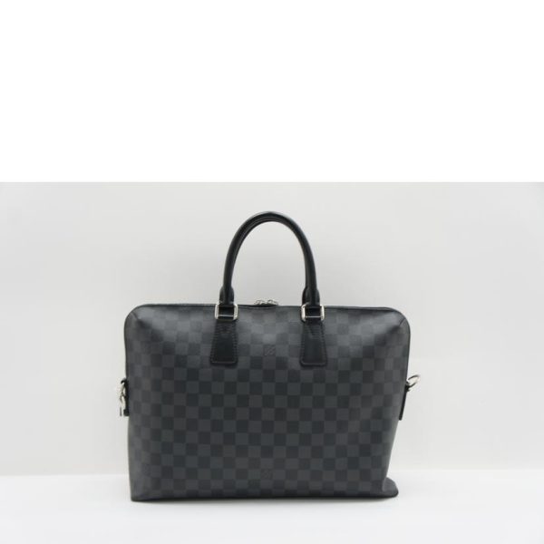 52305 2 Louis Vuitton Porte Cumin Jour Damier Graphite Black Bag