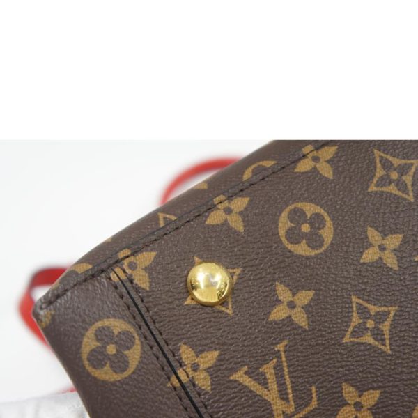 52312 10 Louis Vuitton Flower Tote Monogram Coquelicot Brown