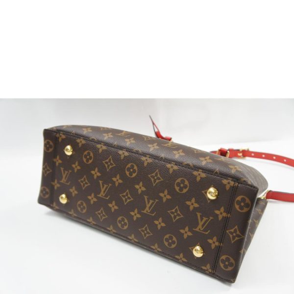 52312 3 Louis Vuitton Flower Tote Monogram Coquelicot Brown