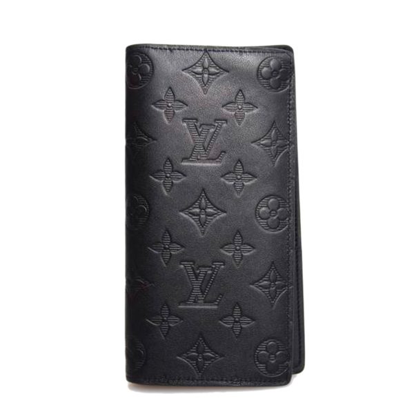 52459 1 Louis Vuitton Portefeuil Brazza Wallet Monogram Shadow Noir