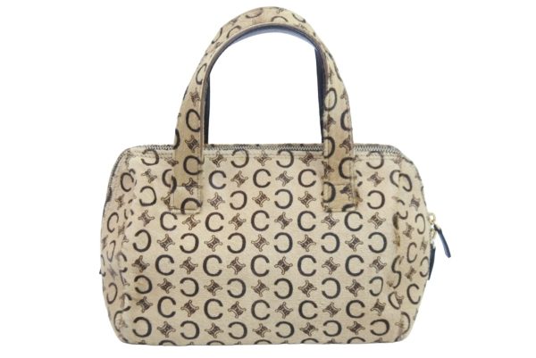 52466 d1 Celine Handbag C Macadam Vintage Haraco Beige