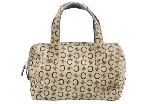 52466 d2 Celine Handbag C Macadam Vintage Haraco Beige