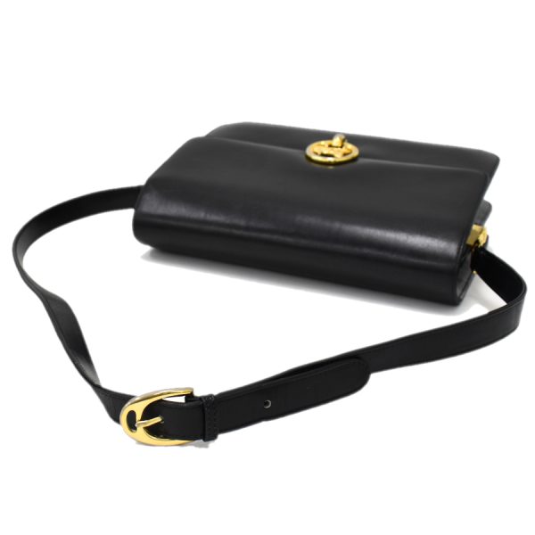 5300028884101289 6 Celine Shoulder Bag Horse Carriage Hardware Leather Black