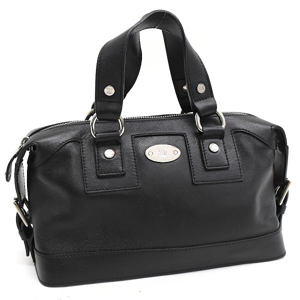 5300028884101941 1 Celine Boogie Bag Handbag Triomphe Leather Black