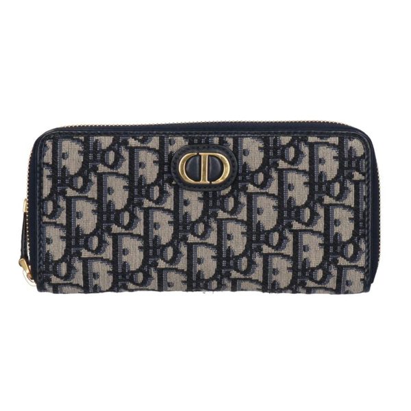 53232 1 Christian Dior 30 Montaigne Trotter Round Zipper Long Wallet