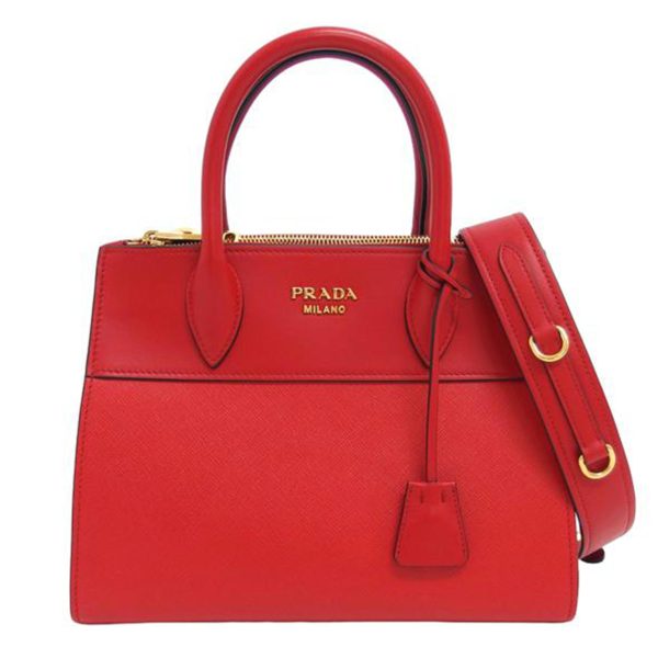 53352 1 Prada Saffiano Handbag Shoulder Paradigum Bag Red