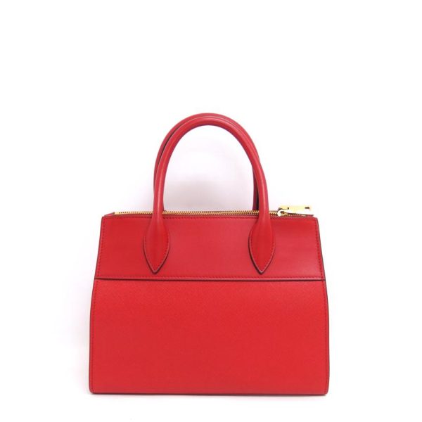 53352 2 Prada Saffiano Handbag Shoulder Paradigum Bag Red