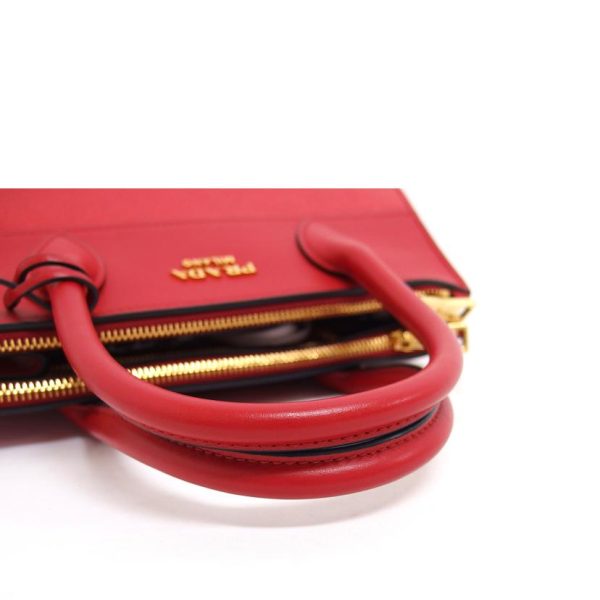 53352 4 Prada Saffiano Handbag Shoulder Paradigum Bag Red