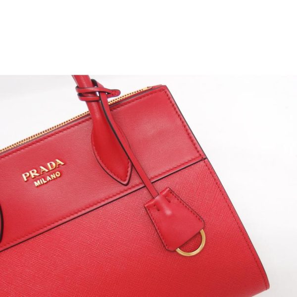 53352 8 Prada Saffiano Handbag Shoulder Paradigum Bag Red